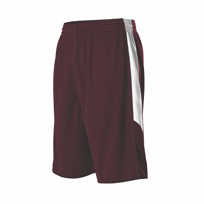 Alleson Men's Single Ply Reversible Basketball Shorts Basketball Shorts Adult