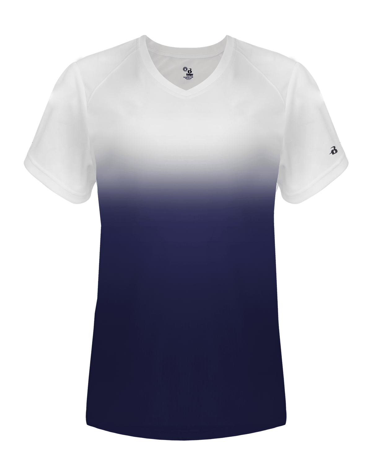 Badger 4207 Women's Ombre V-Neck Tee Womens Apparel Shirts & Tops