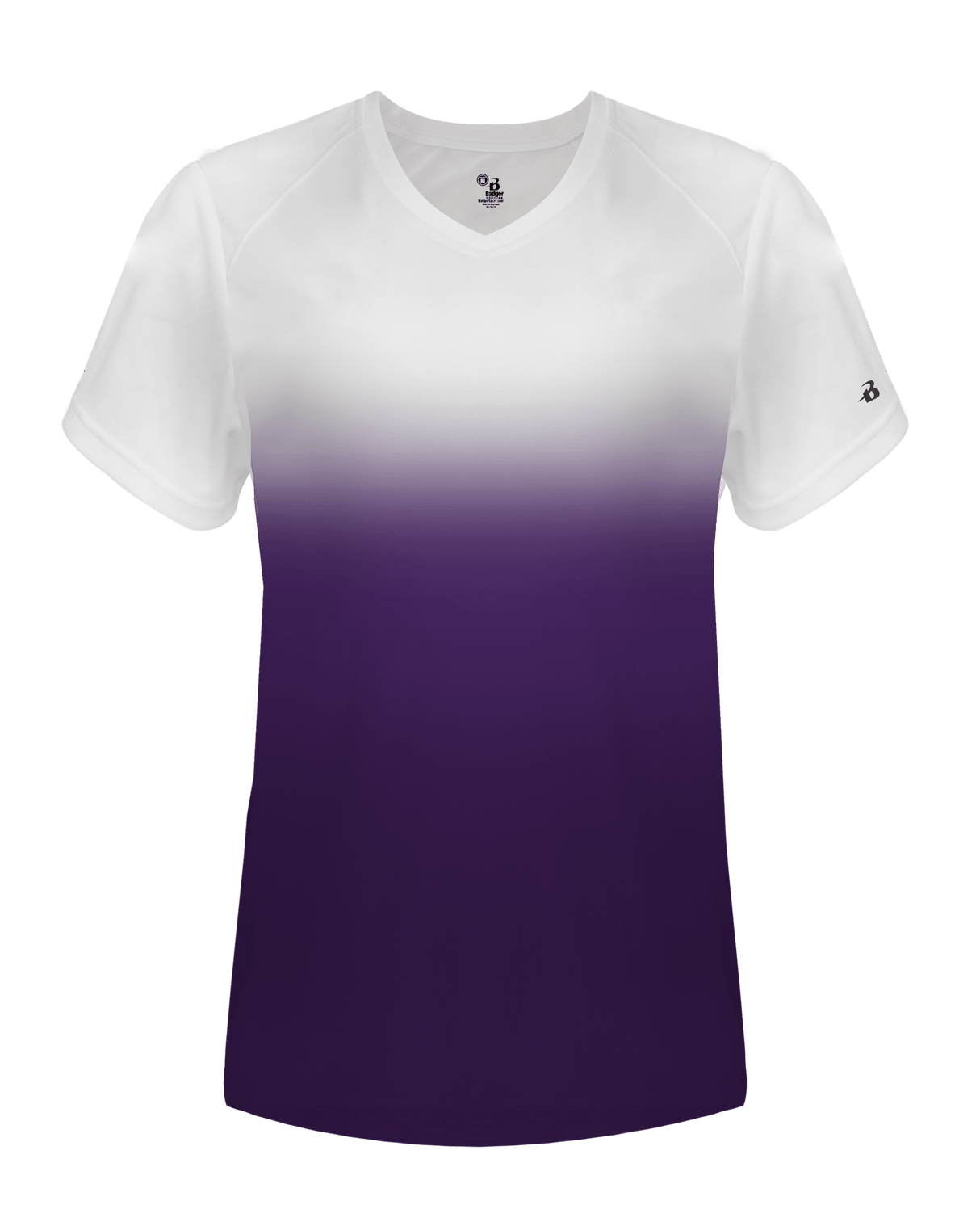 Badger 4207 Women's Ombre V-Neck Tee Womens Apparel Shirts & Tops