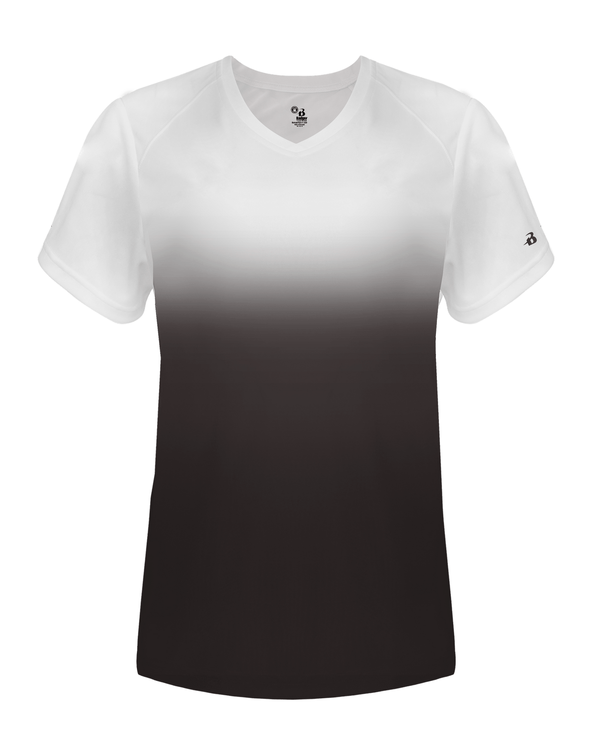 Badger 4207 Women's Ombre V-Neck Tee Womens Apparel Shirts & Tops