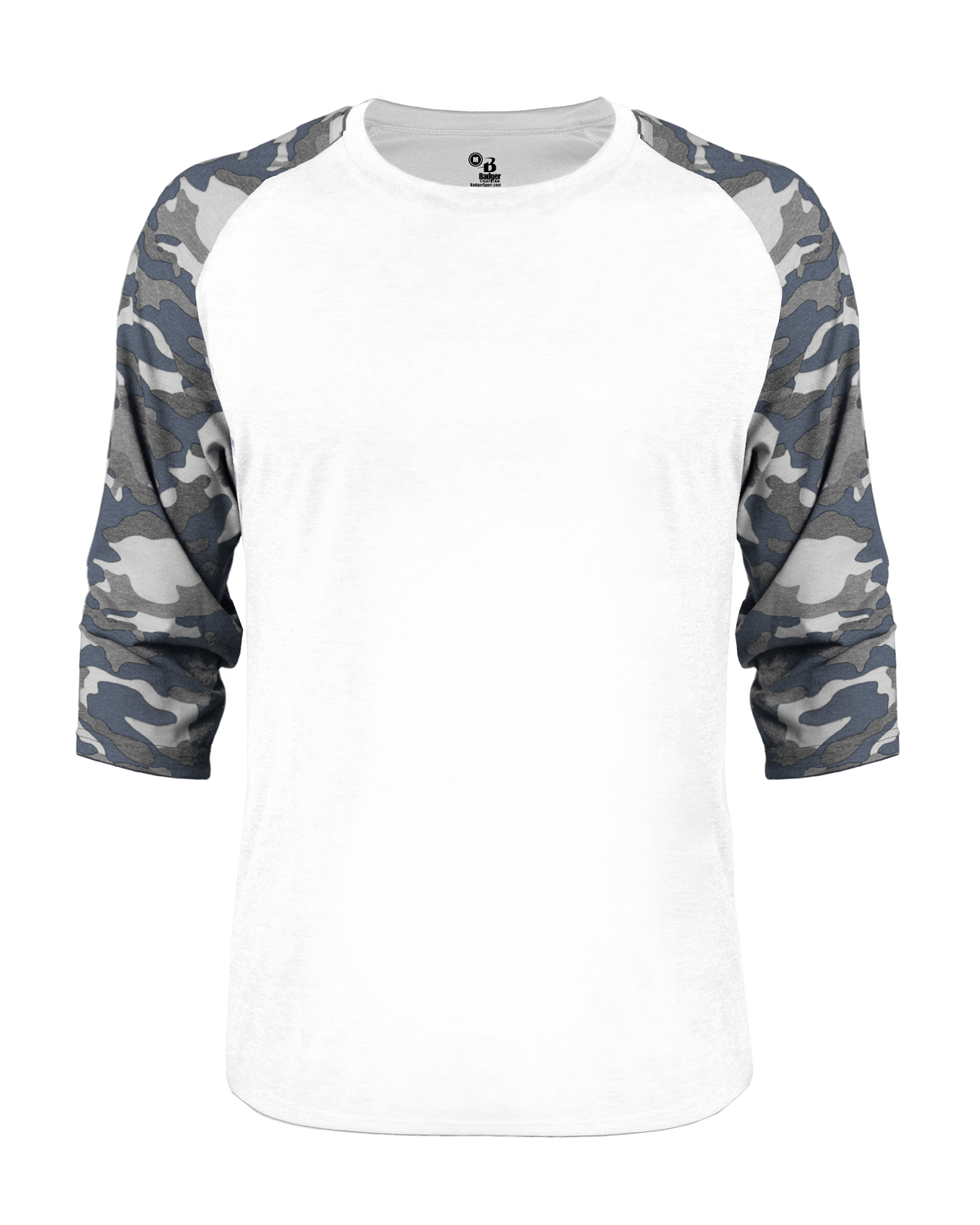 Badger Men's Vintage Camo Tri-Blend Baseball Tee Mens Apparel Shirts & Tops