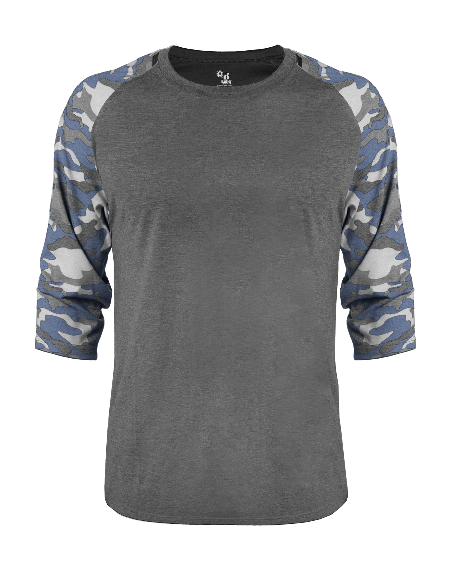Badger Men's Vintage Camo Tri-Blend Baseball Tee Mens Apparel Shirts & Tops