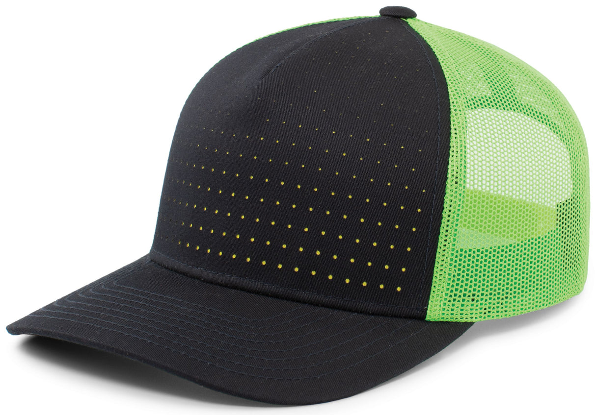 Pacific Headwear Perforated 5-Panel Trucker Snapback Cap Unisex Accessories Hats & Caps