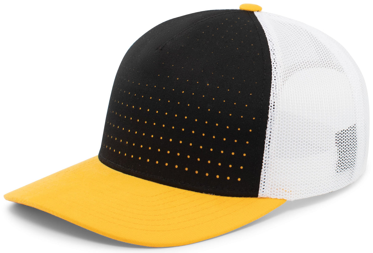 Pacific Headwear Perforated 5-Panel Trucker Snapback Cap Unisex Accessories Hats & Caps