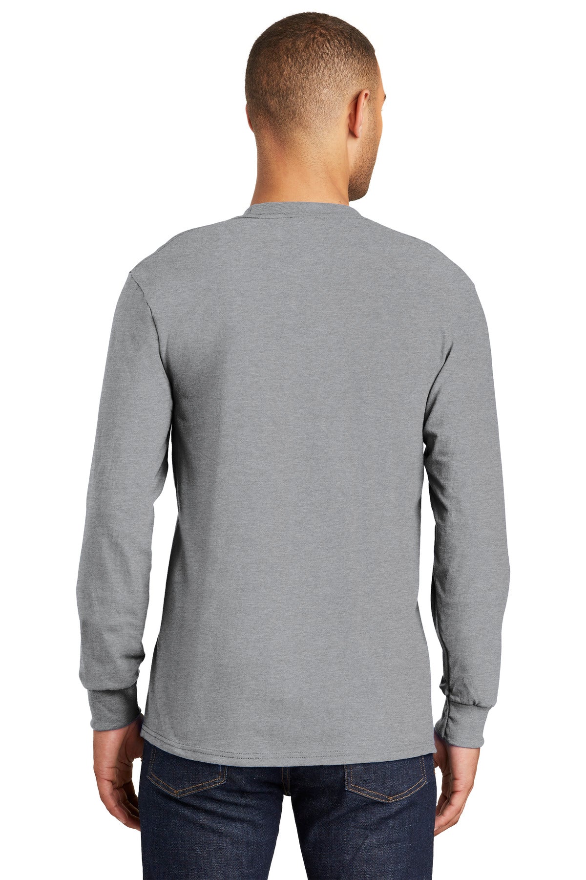 Port & Company Men's Tall Long Sleeve Essential Pocket Tee Mens Apparel Shirts & Tops