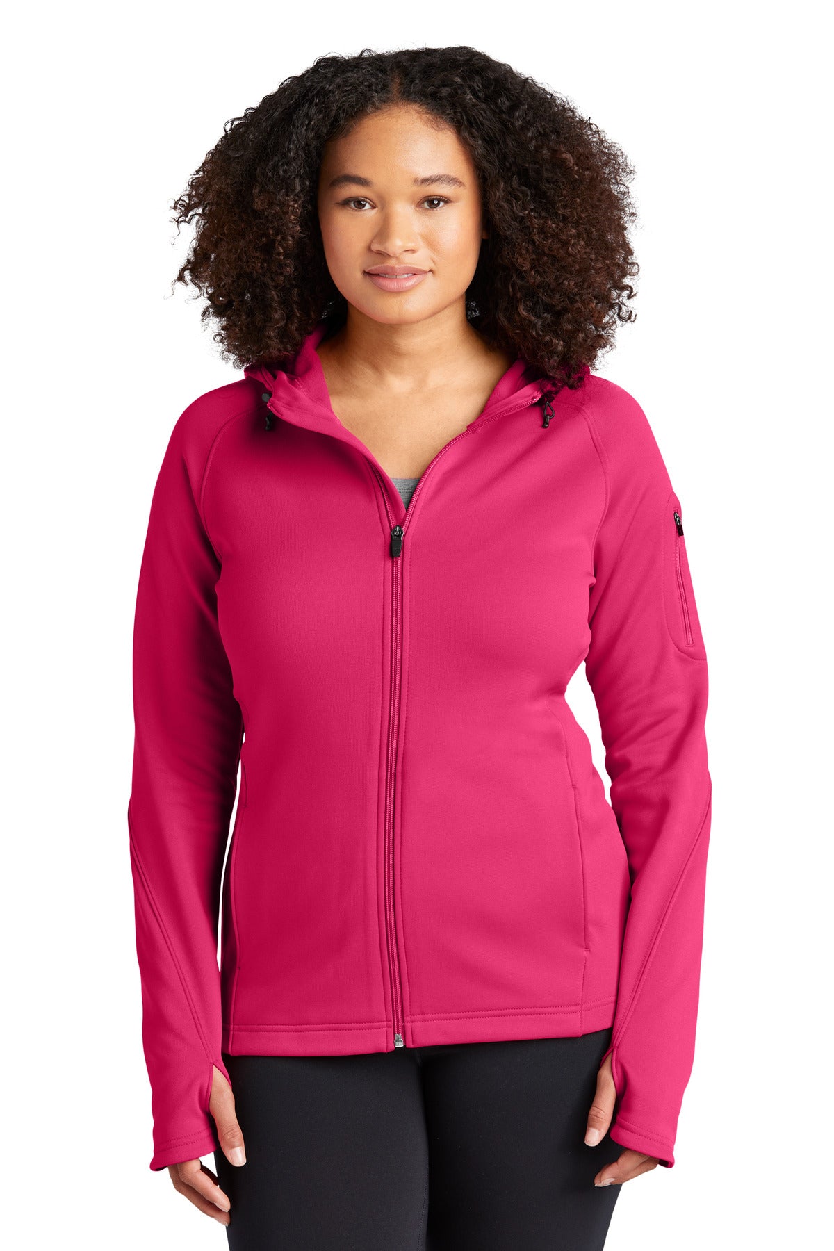 Sport-Tek Women's Tech Fleece Full-Zip Hooded Jacket. L248 Womens Apparel Jackets & Vests