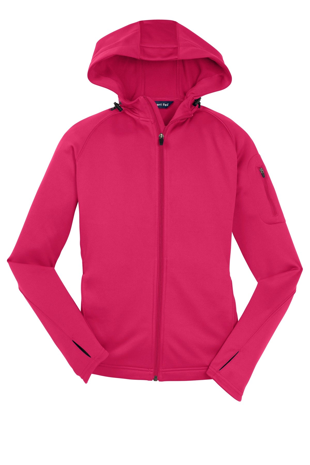 Sport-Tek Women's Tech Fleece Full-Zip Hooded Jacket. L248 Womens Apparel Jackets & Vests