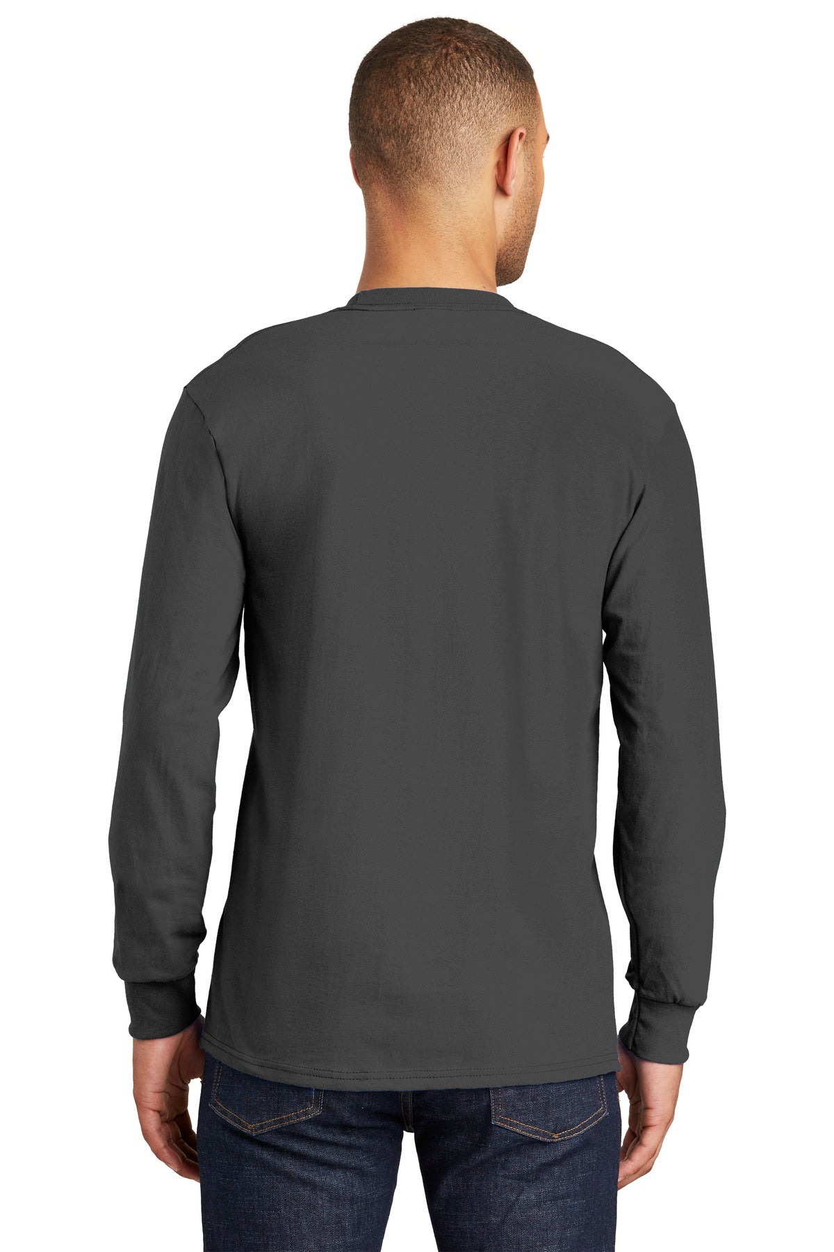 Port & Company Men's Tall Long Sleeve Essential Pocket Tee Mens Apparel Shirts & Tops