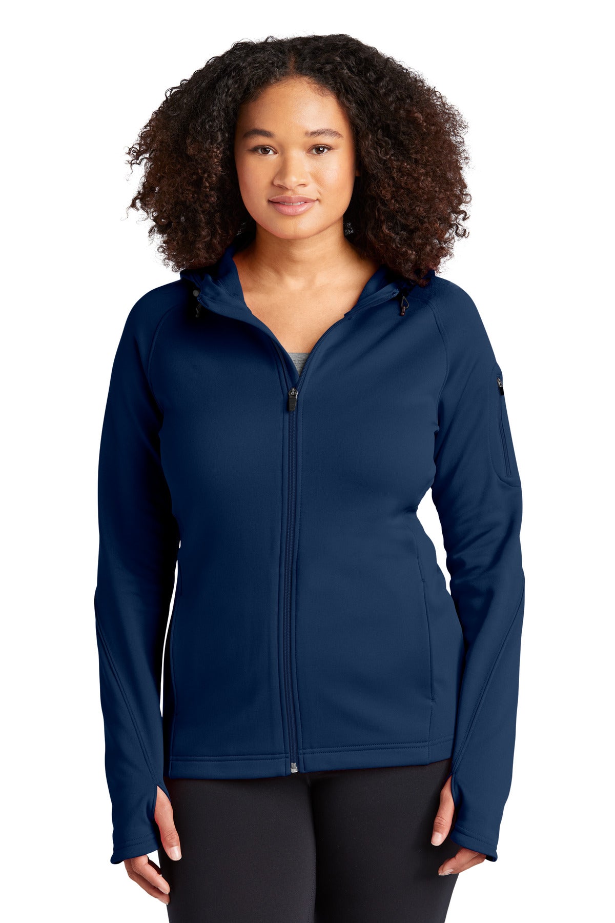 Sport-Tek Women's Tech Fleece Full-Zip Hooded Jacket. L248 Womens Apparel Jackets & Vests