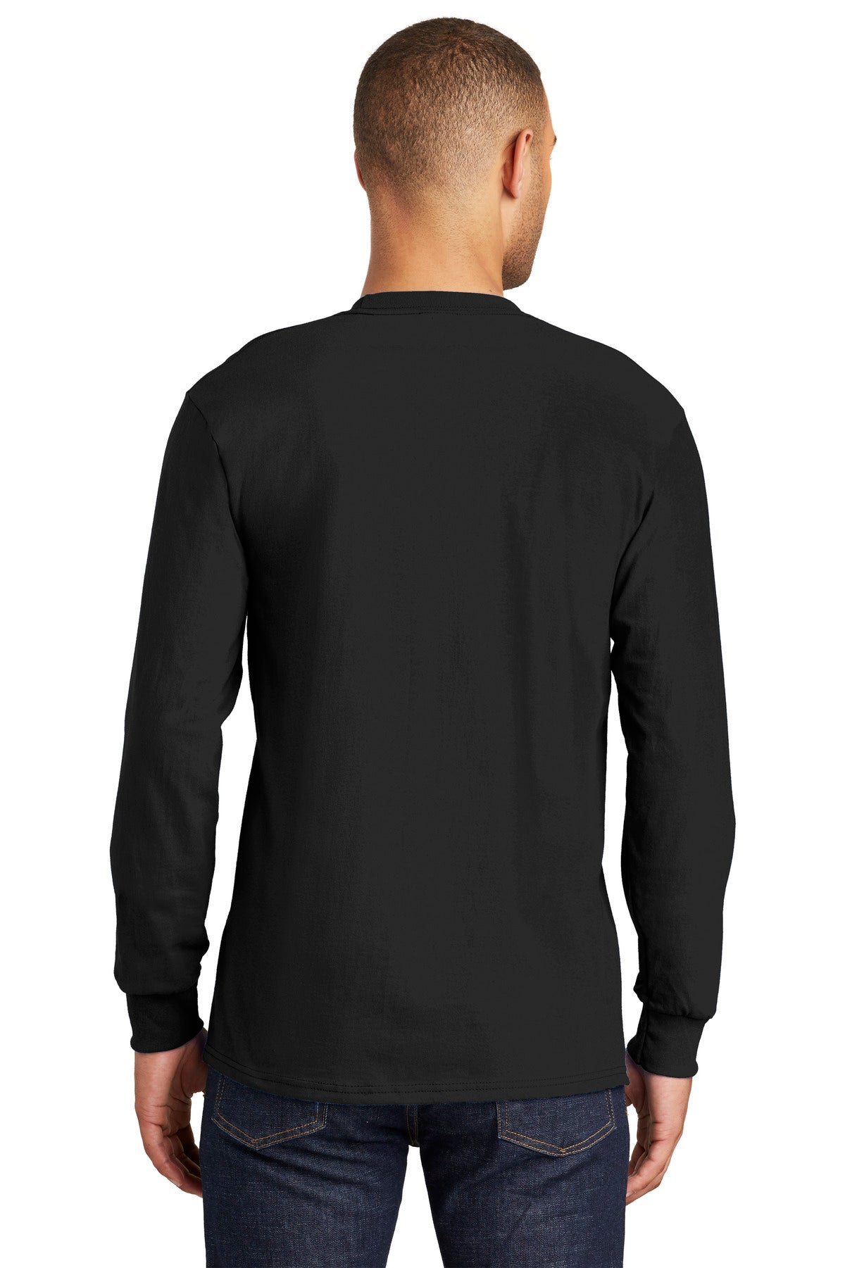 Port & Company Men's Tall Long Sleeve Essential Pocket Tee Mens Apparel Shirts & Tops