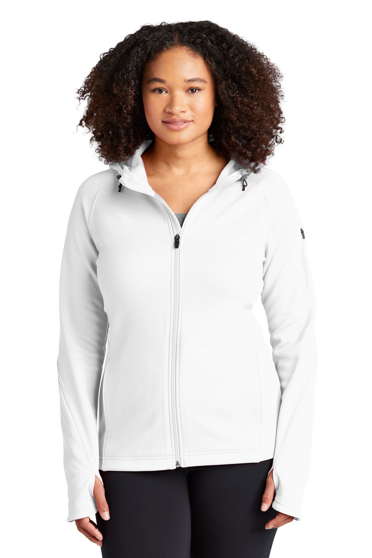 Sport-Tek Women's Tech Fleece Full-Zip Hooded Jacket. L248 Womens Apparel Jackets & Vests