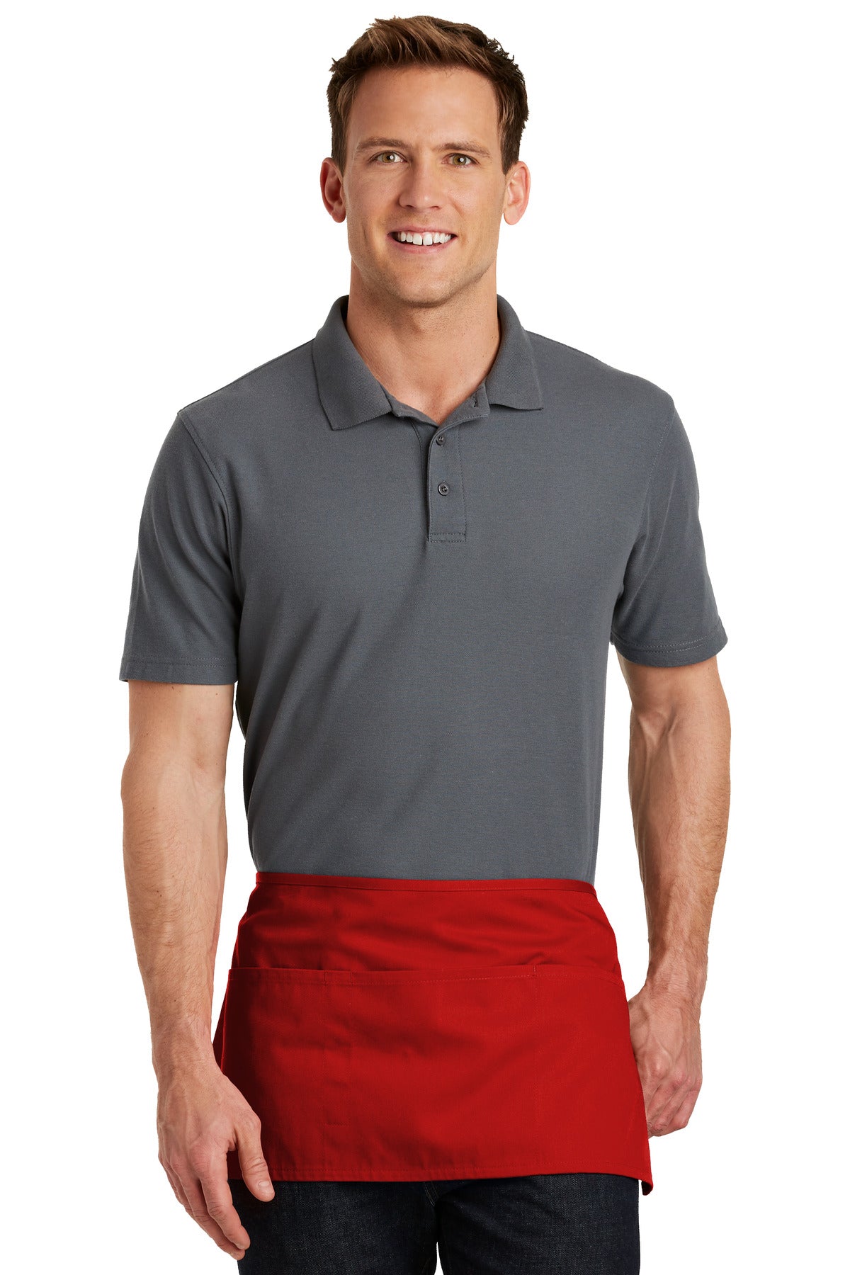 Port Authority Waist Apron with Pockets. A515 Unisex Accessories Aprons