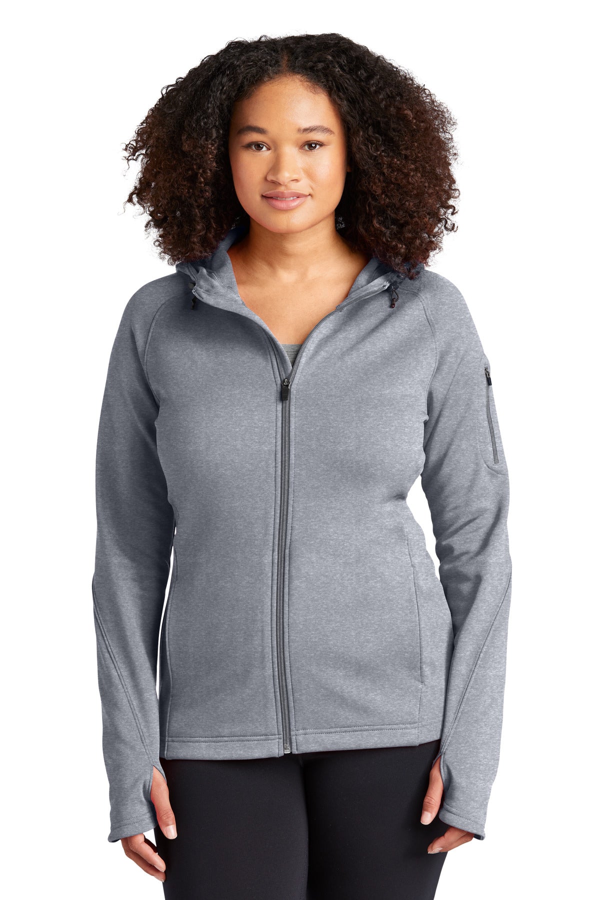 Sport-Tek Women's Tech Fleece Full-Zip Hooded Jacket. L248 Womens Apparel Jackets & Vests