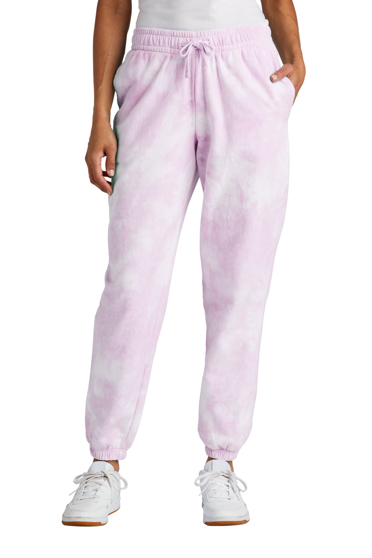 Port & Company Ladies Beach Wash Cloud Tie-Dye Sweatpant LPC140P Womens Apparel Pants & Sweatpants