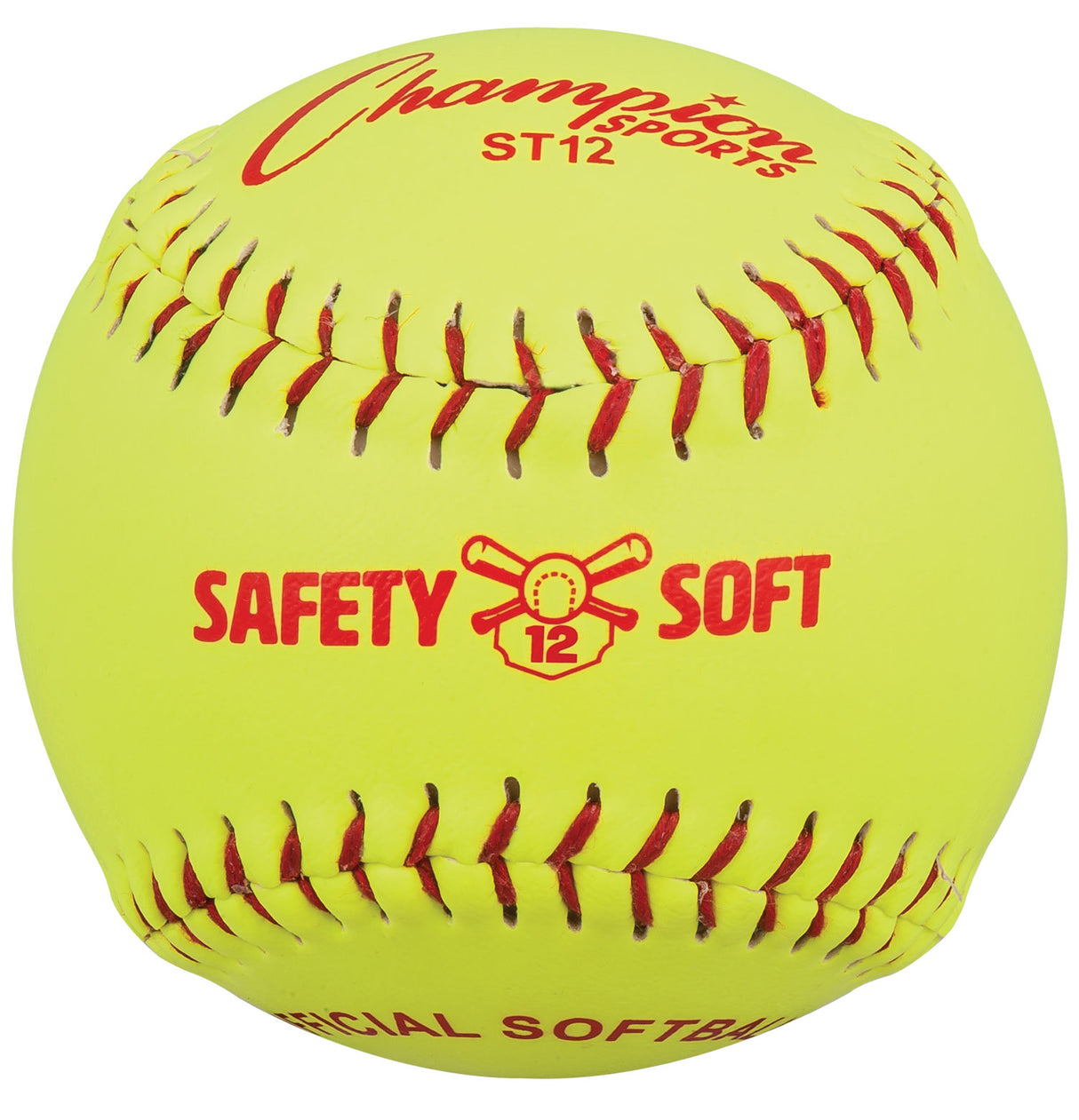 Champion Sports 12" Safety Softball - Dozen Softball Softballs All