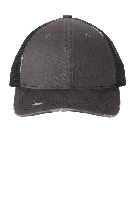 Port Authority Distressed Mesh Back Cap C600 Unisex Accessories Hats & Caps
