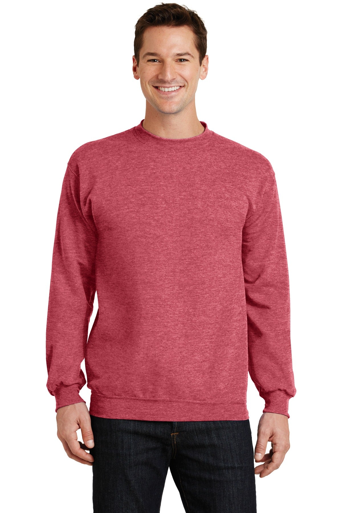 Port & Company Men's Core Fleece Crewneck Sweatshirt. PC78 1of2 Mens Apparel Sweatshirts & Fleece
