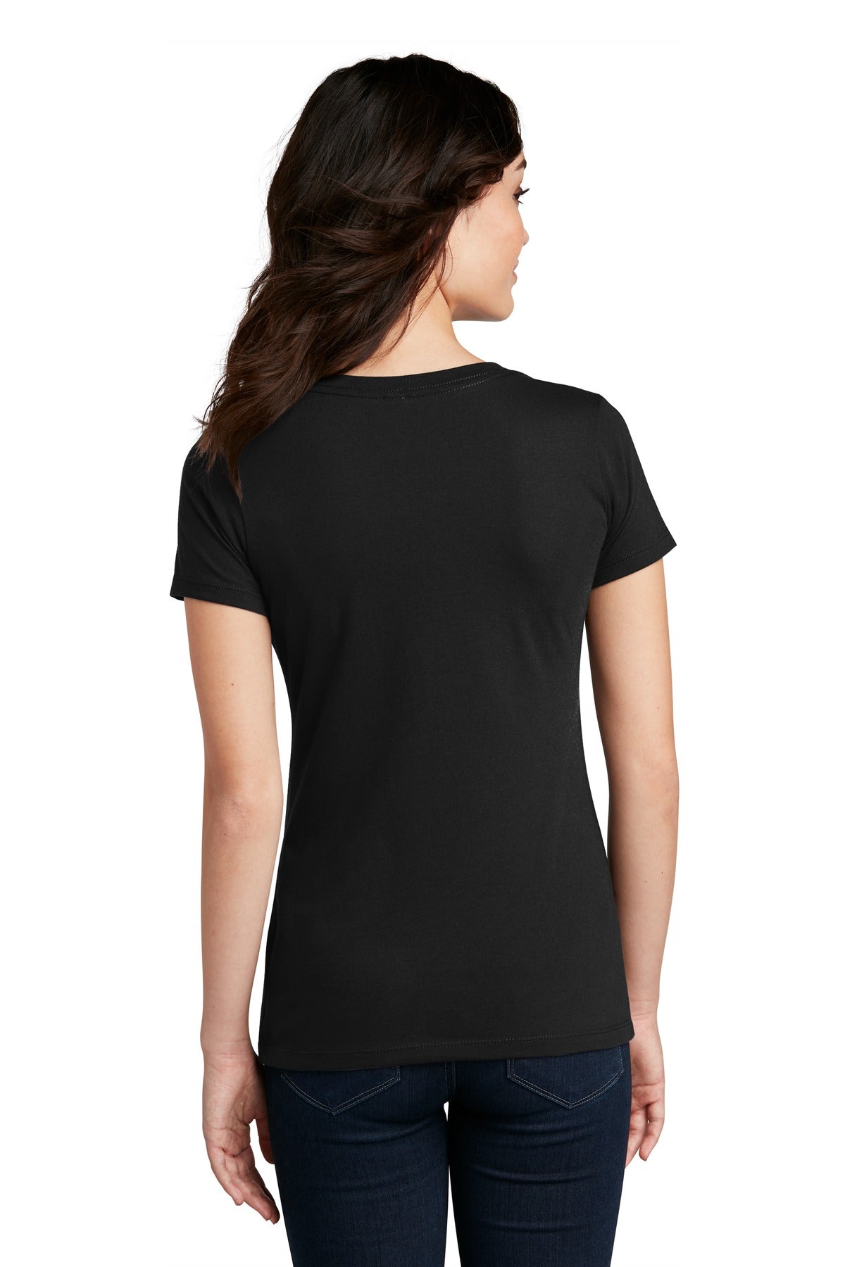 District Women's Perfect Blend V-Neck Tee. DM1190L 2 of 2 Womens Apparel Shirts & Tops