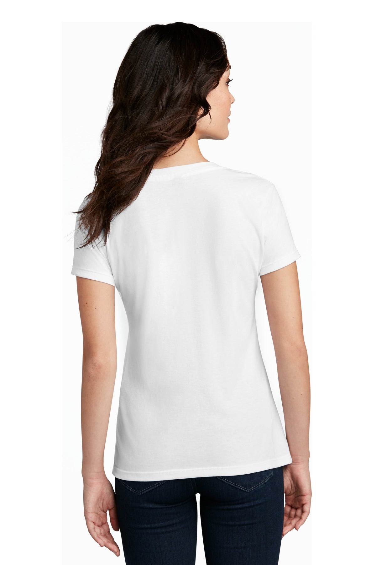 District Women's Perfect Blend V-Neck Tee. DM1190L 2 of 2 Womens Apparel Shirts & Tops