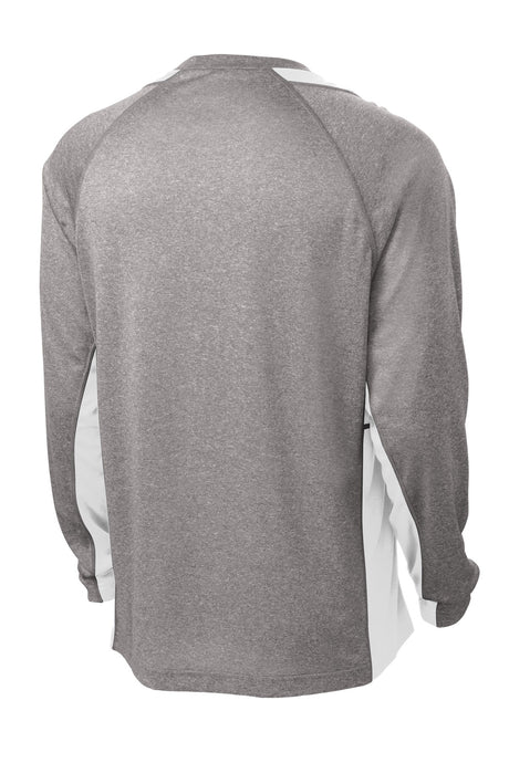 Sport-Tek Men's Long Sleeve Heather Colorblock Contender Tee Mens Apparel Shirts & Tops