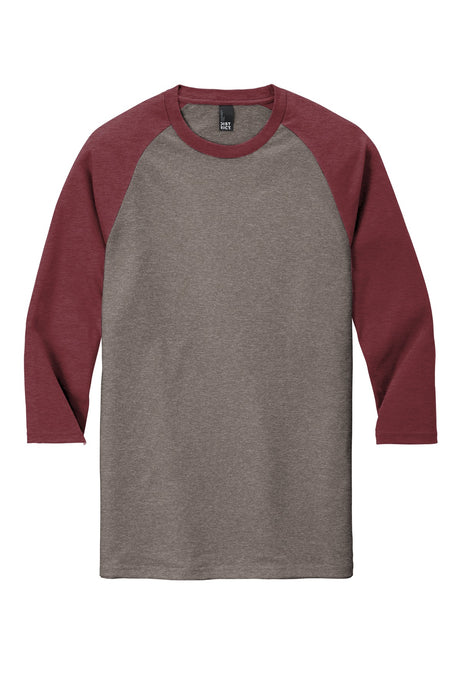 District Men's Perfect Tri 3/4-Sleeve Raglan. DM136 District