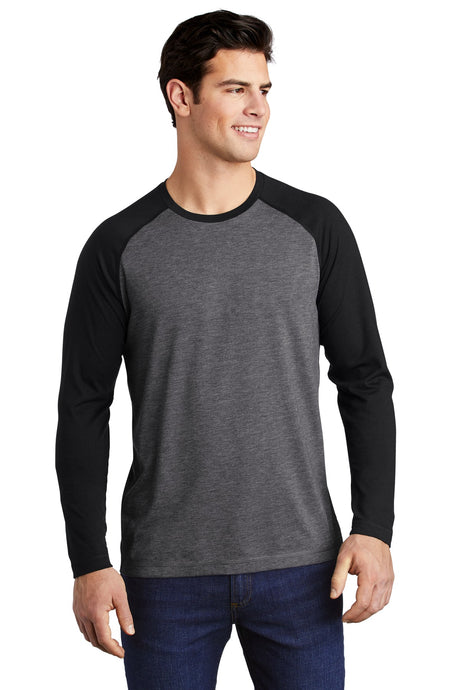 Sport-Tek Men's PosiCharge Long Sleeve Tri-Blend Wicking Raglan Tee Mens Apparel Shirts & Tops