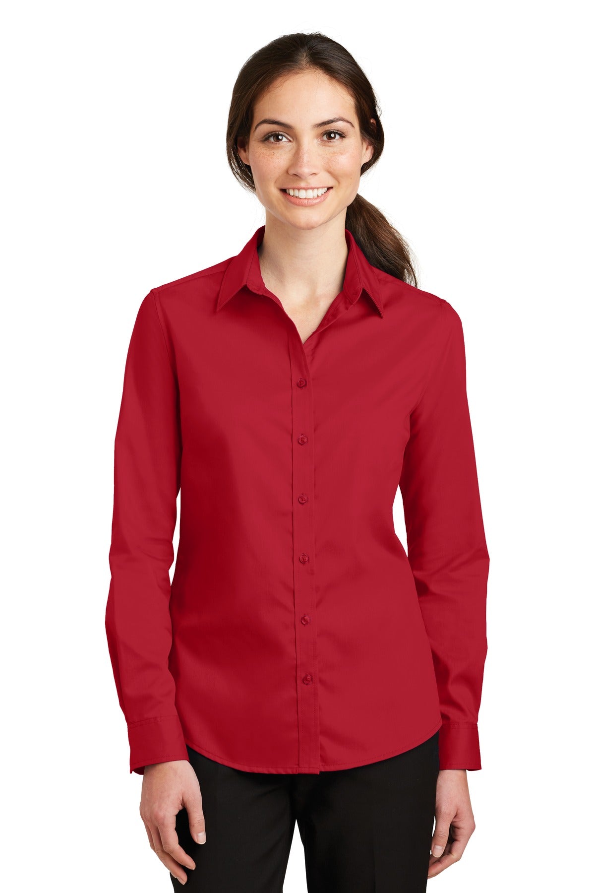 Port Authority Ladies SuperPro Twill Shirt. L663 Womens Apparel Shirts & Tops