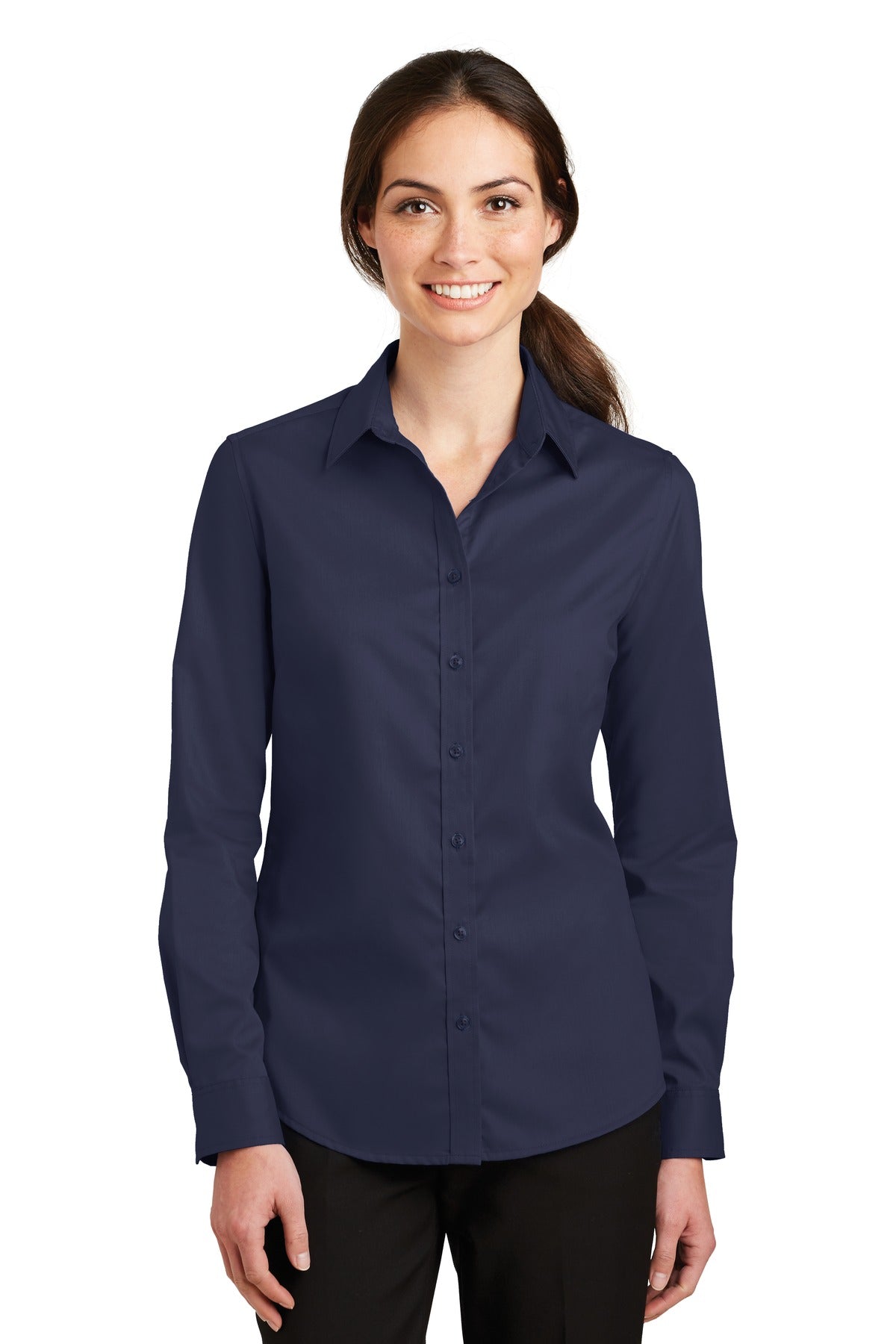 Port Authority Ladies SuperPro Twill Shirt. L663 Womens Apparel Shirts & Tops