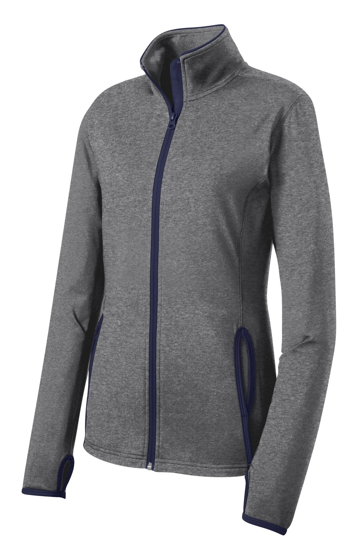 Sport-Tek Women's Sport-Wick Stretch Contrast Full-Zip Jacket Womens Apparel Jackets & Vests