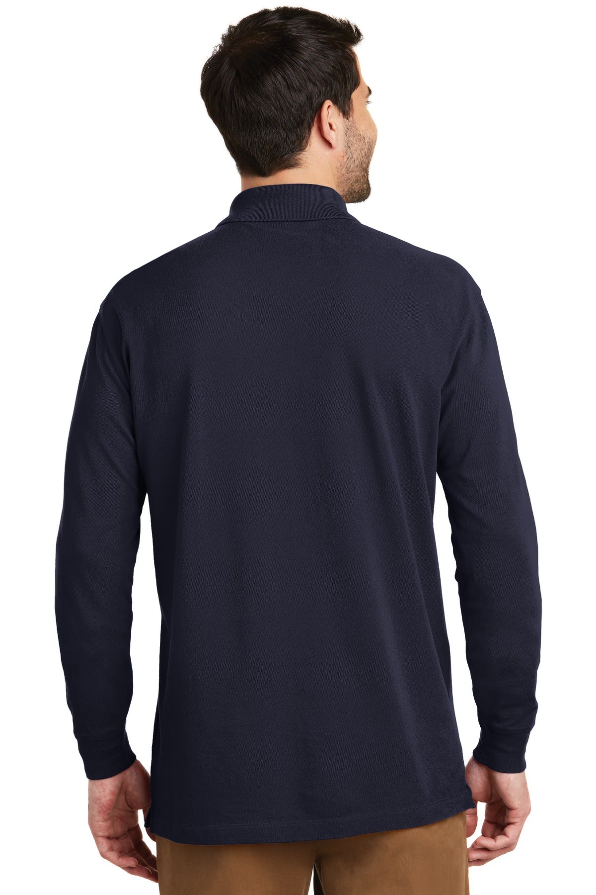 Port Authority Men's EZCotton Long Sleeve Polo. K8000LS Mens Apparel Shirts & Tops