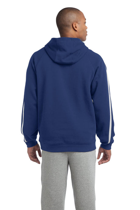Sport-Tek Men's Sleeve Stripe Pullover Hooded Sweatshirt Mens Apparel Sweatshirts & Fleece