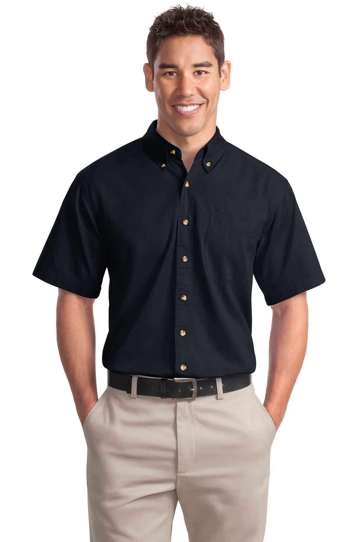 Port Authority Men's Short Sleeve Twill Shirt. S500T Mens Apparel Shirts & Tops