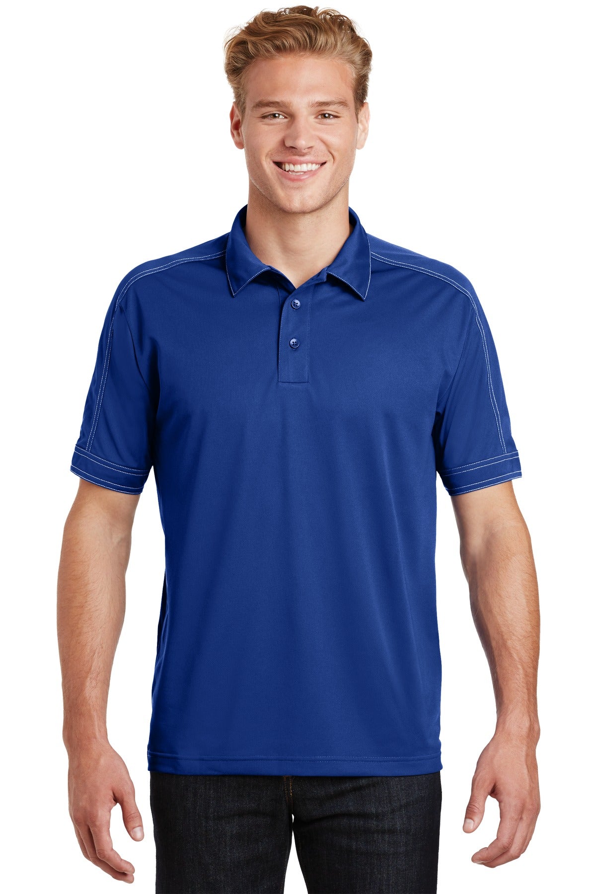 Sport-Tek Men's Contrast Stitch Micropique Sport-Wick Polo ST659 Womens Apparel Shirts & Tops