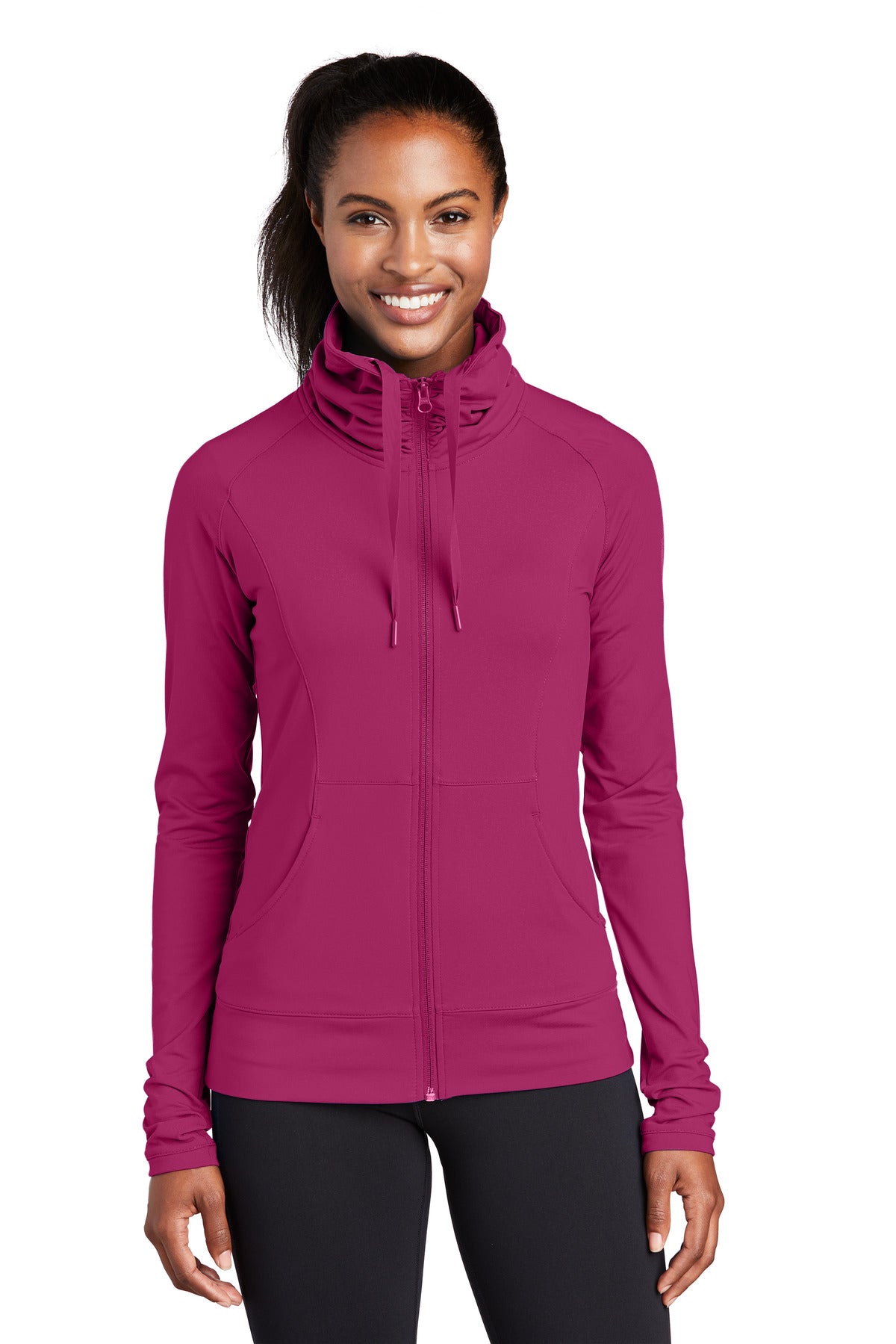 Sport-Tek Women's Sport-Wick Stretch Full-Zip Jacket. LST852 Womens Apparel Jackets & Vests