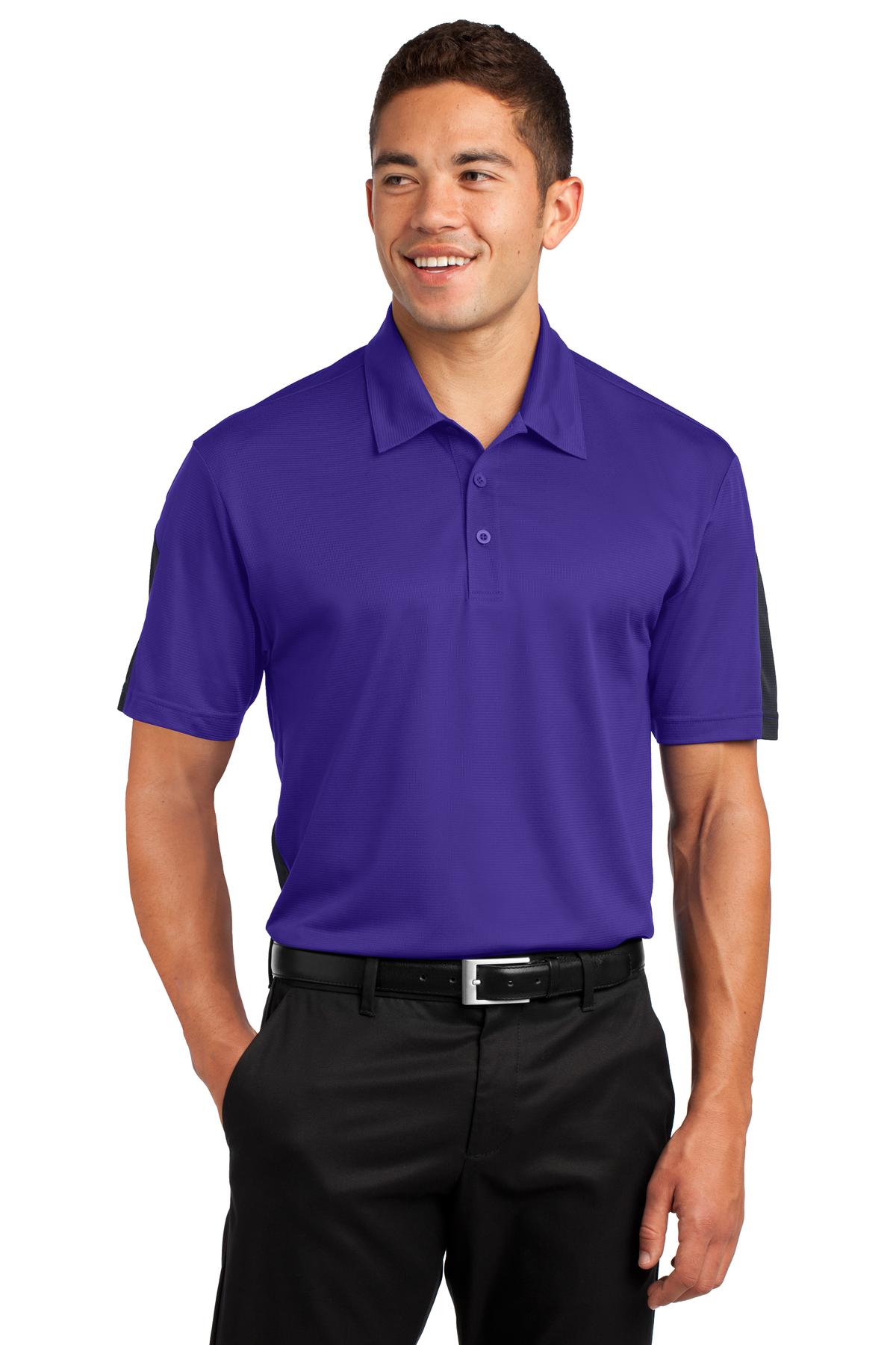 Sport-Tek Men's PosiCharge Active Textured Colorblock Polo Mens Apparel Shirts & Tops