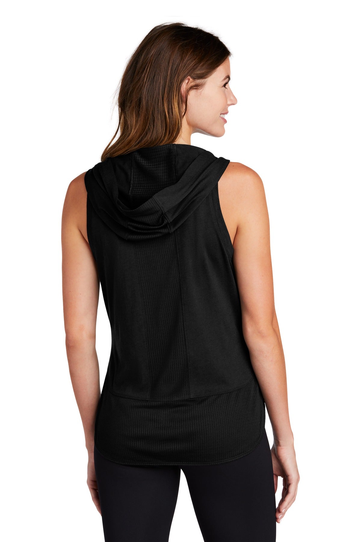 Sport-Tek Women's PosiCharge Tri-Blend Wicking Draft Hoodie Tank LST410 Womens Apparel Shirts & Tops