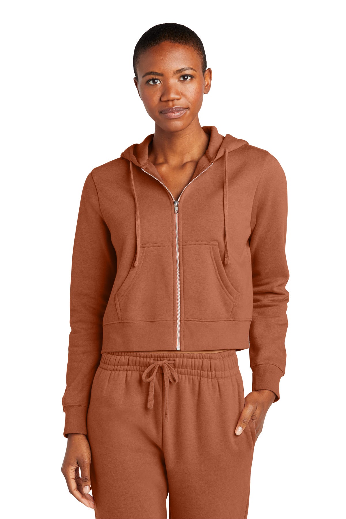 District Women's V.I.T. Fleece Full-Zip Hoodie DT6103 Womens Apparel Sweatshirts & Fleece