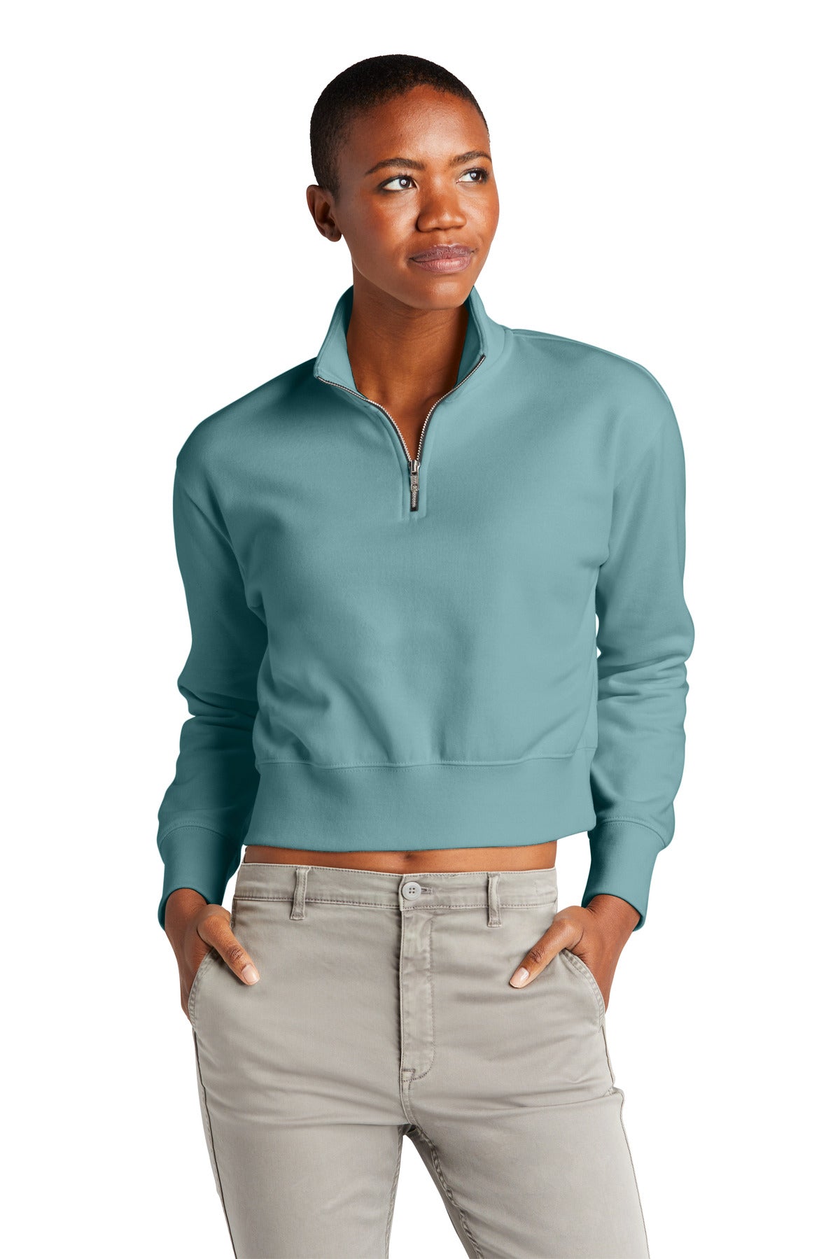 District Women's V.I.T. Fleece 1/2-Zip DT6111 Womens Apparel Sweatshirts & Fleece