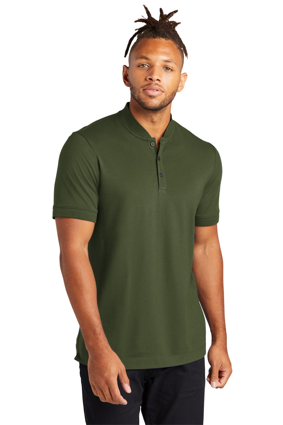MERCER+METTLE Men's Stretch Pique Henley MM1008 Mens Apparel Shirts & Tops