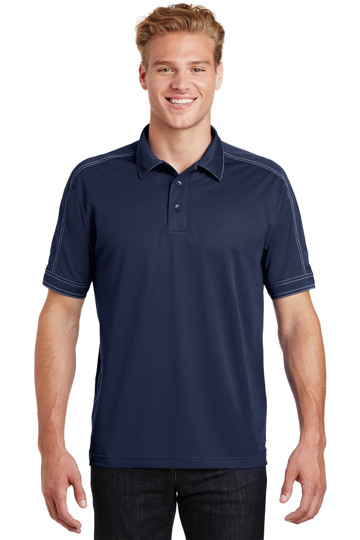 Sport-Tek Men's Contrast Stitch Micropique Sport-Wick Polo ST659 Womens Apparel Shirts & Tops