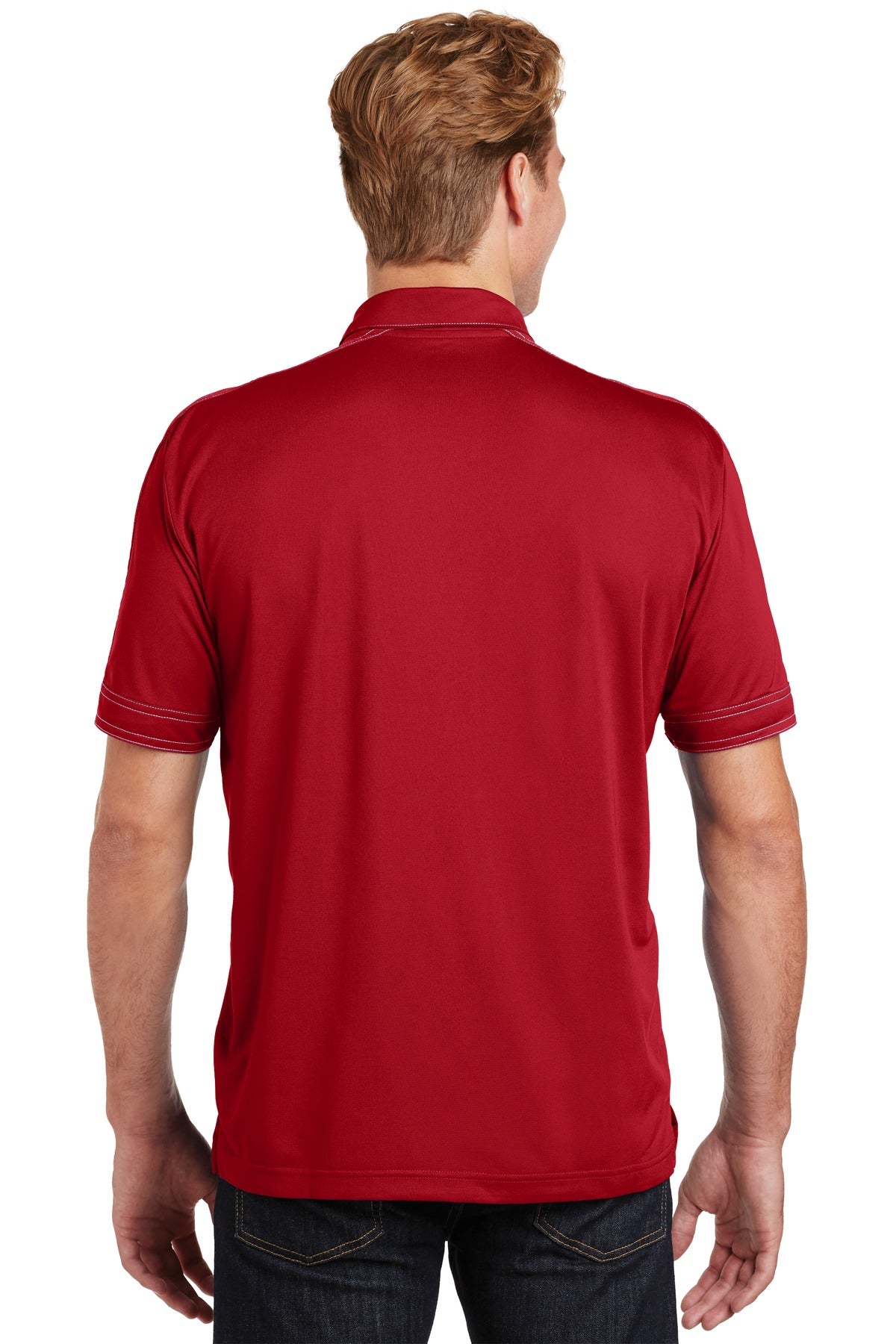 Sport-Tek Men's Contrast Stitch Micropique Sport-Wick Polo ST659 Womens Apparel Shirts & Tops