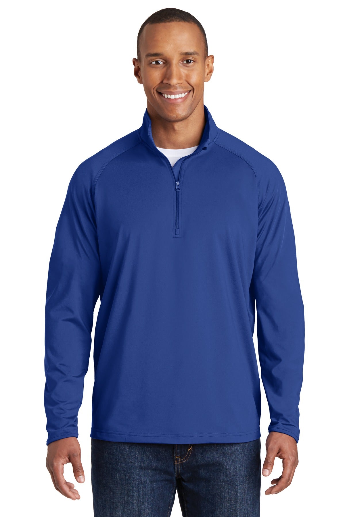 Sport-Tek Men's Tall Sport-Wick Stretch 1/2-Zip Pullover Mens Apparel Sweatshirts & Fleece