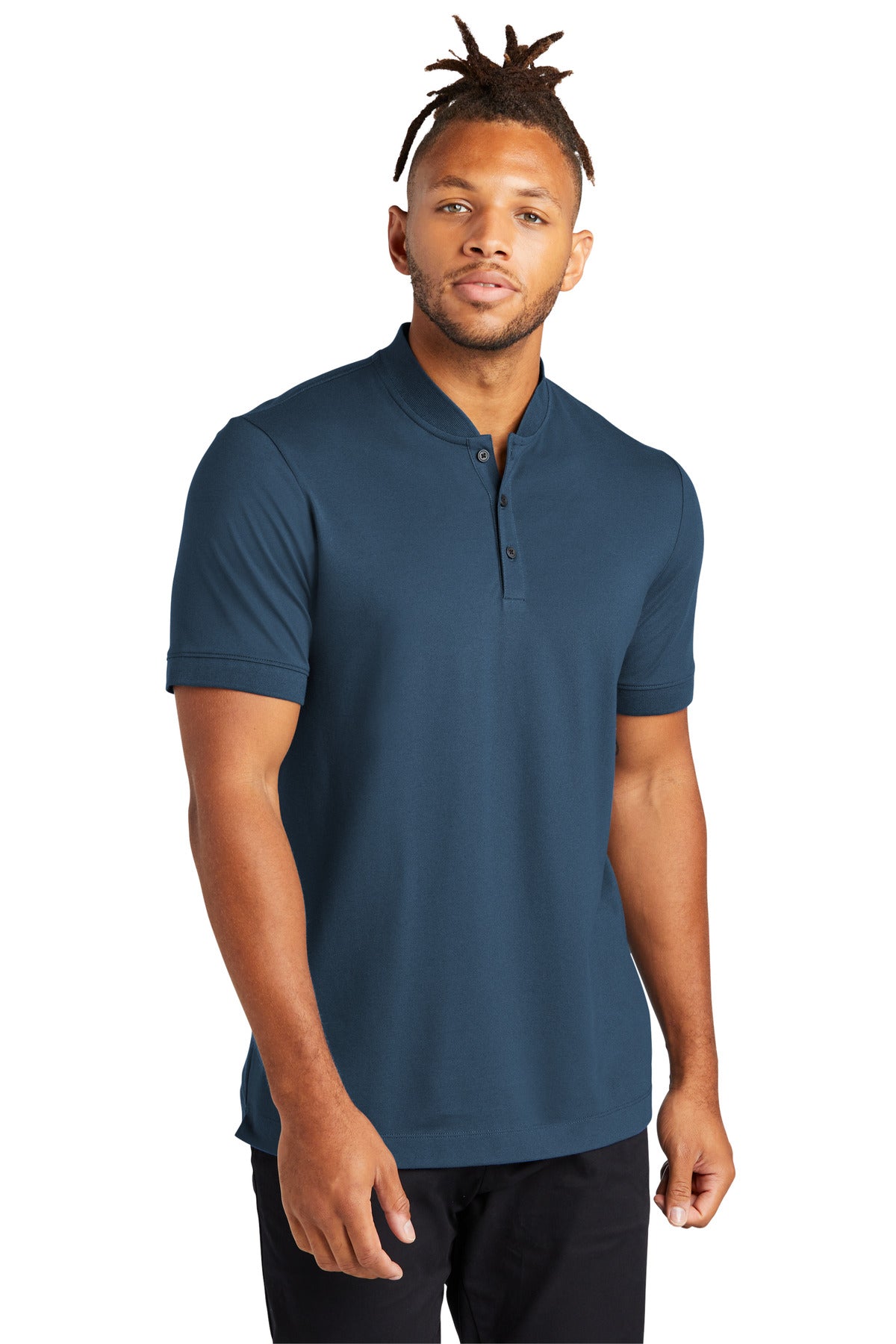 MERCER+METTLE Men's Stretch Pique Henley MM1008 Mens Apparel Shirts & Tops