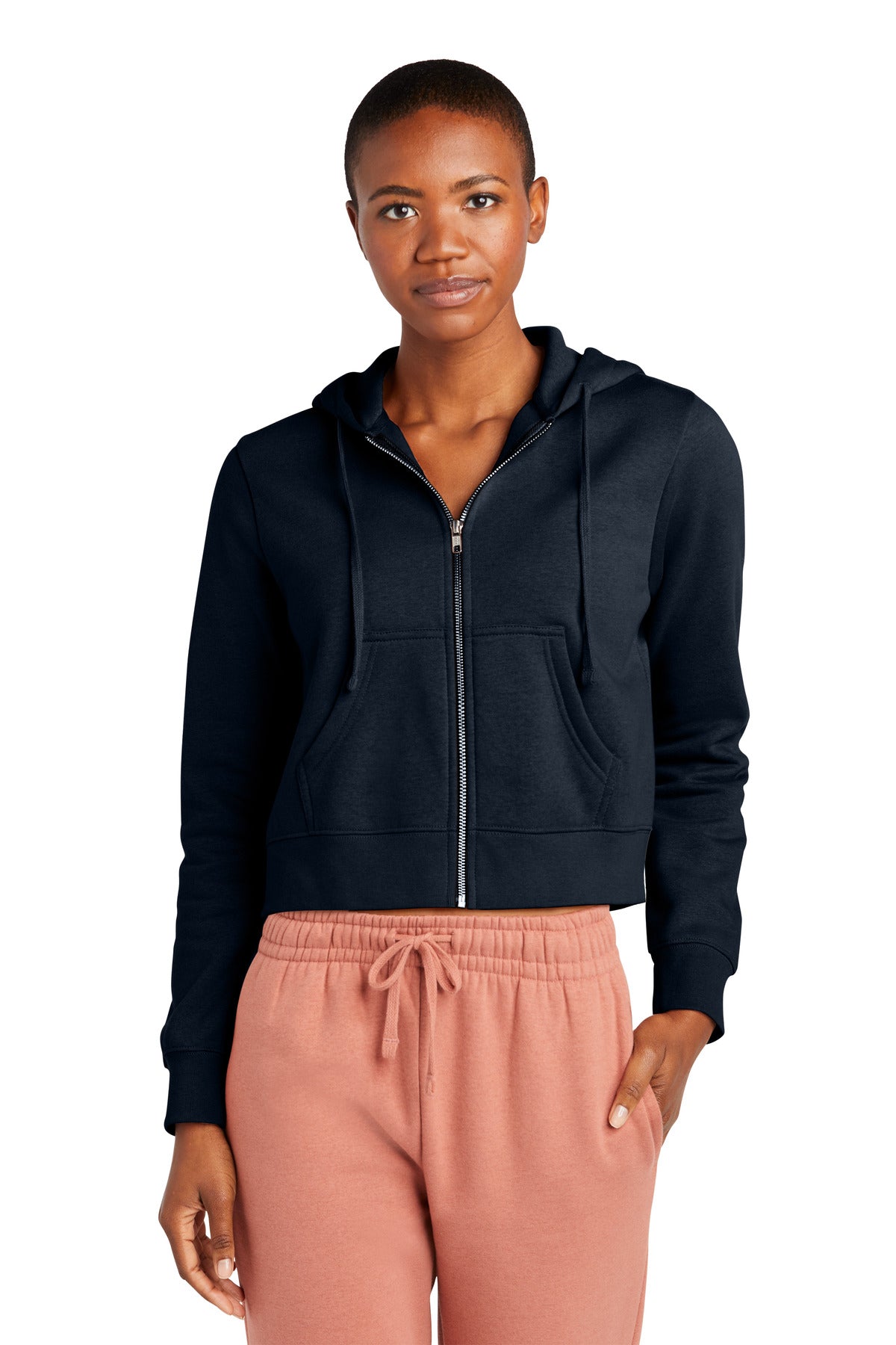 District Women's V.I.T. Fleece Full-Zip Hoodie DT6103 Womens Apparel Sweatshirts & Fleece
