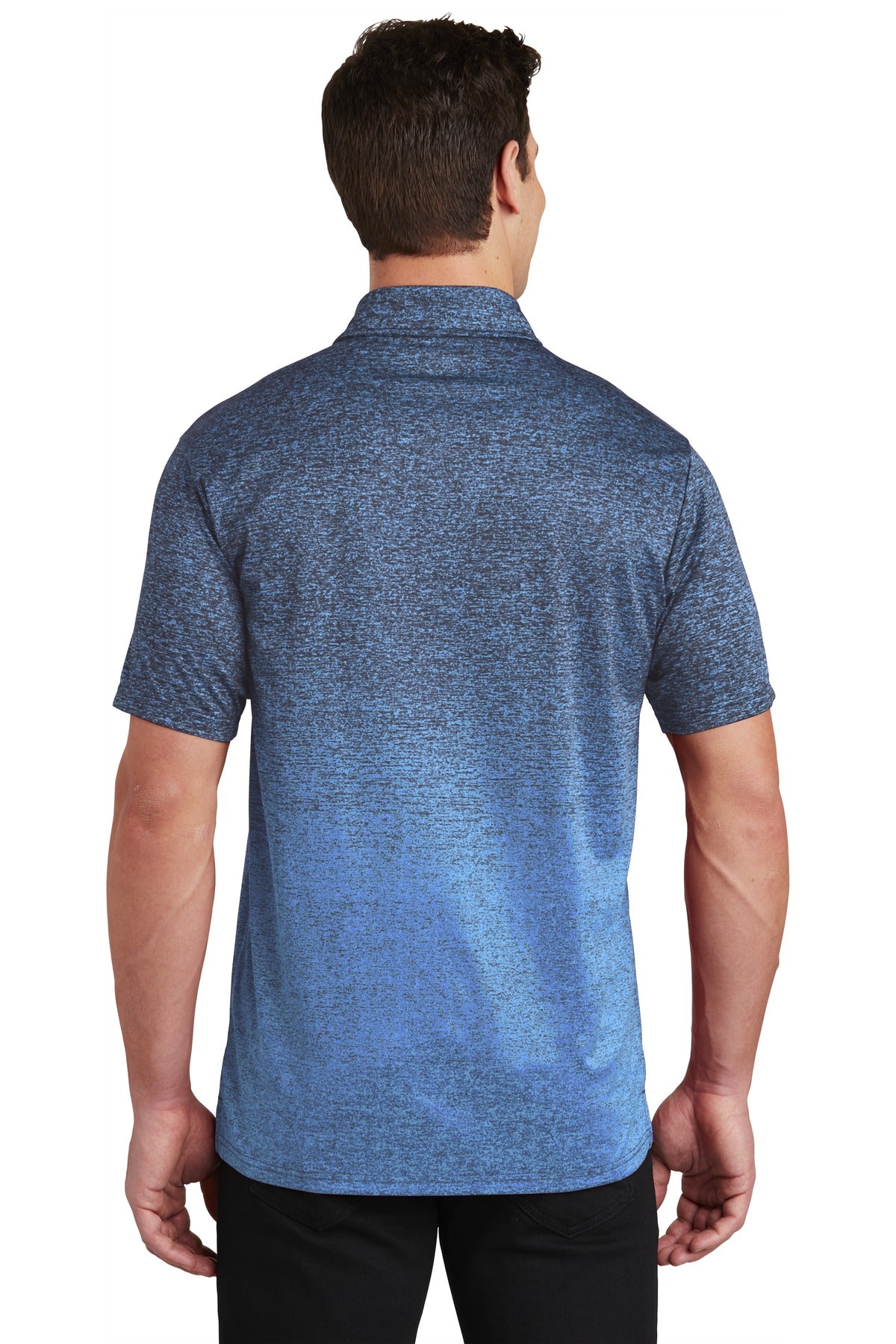 Sport-Tek Ombre Heather Polo. ST671 Mens Apparel Shirts & Tops