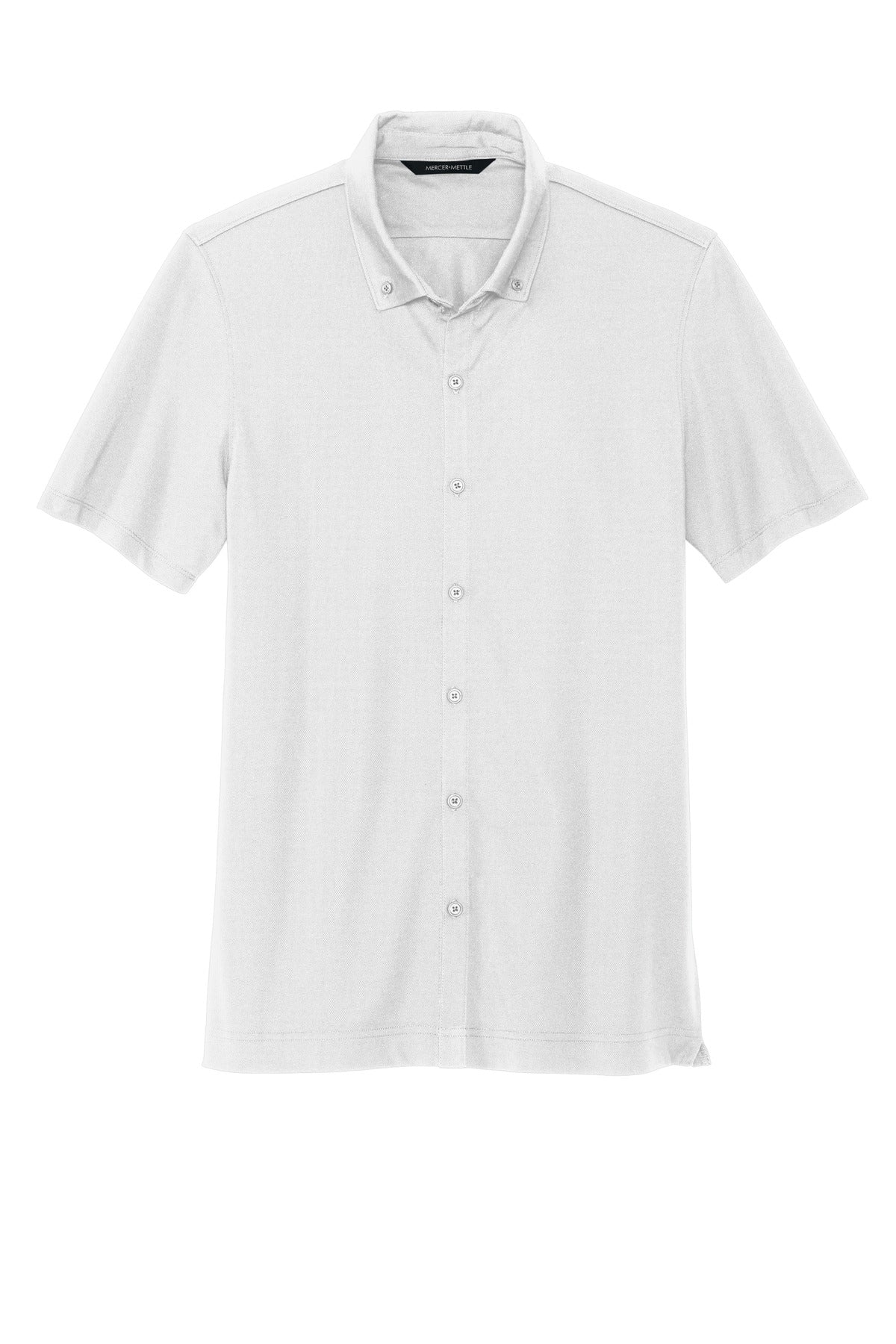 MERCER+METTLE Stretch Pique Full-Button Polo MM1006 Mens Apparel Shirts & Tops