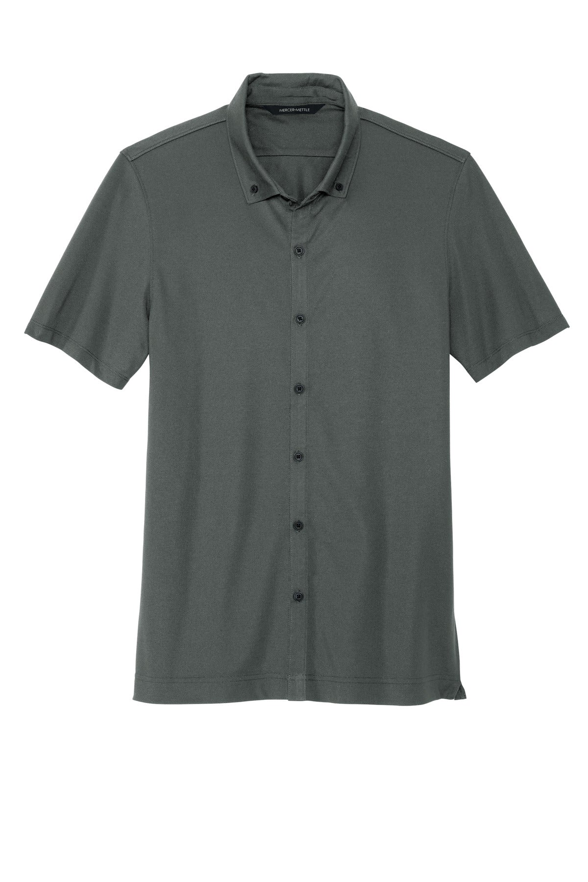 MERCER+METTLE Stretch Pique Full-Button Polo MM1006 Mens Apparel Shirts & Tops