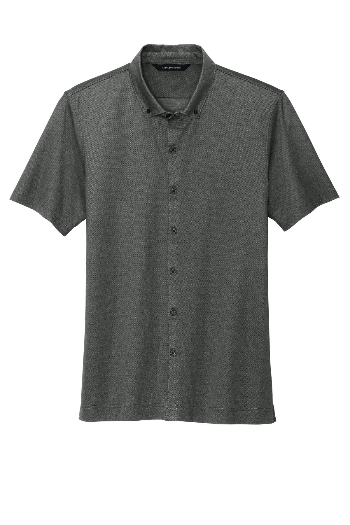 MERCER+METTLE Stretch Pique Full-Button Polo MM1006 Mens Apparel Shirts & Tops