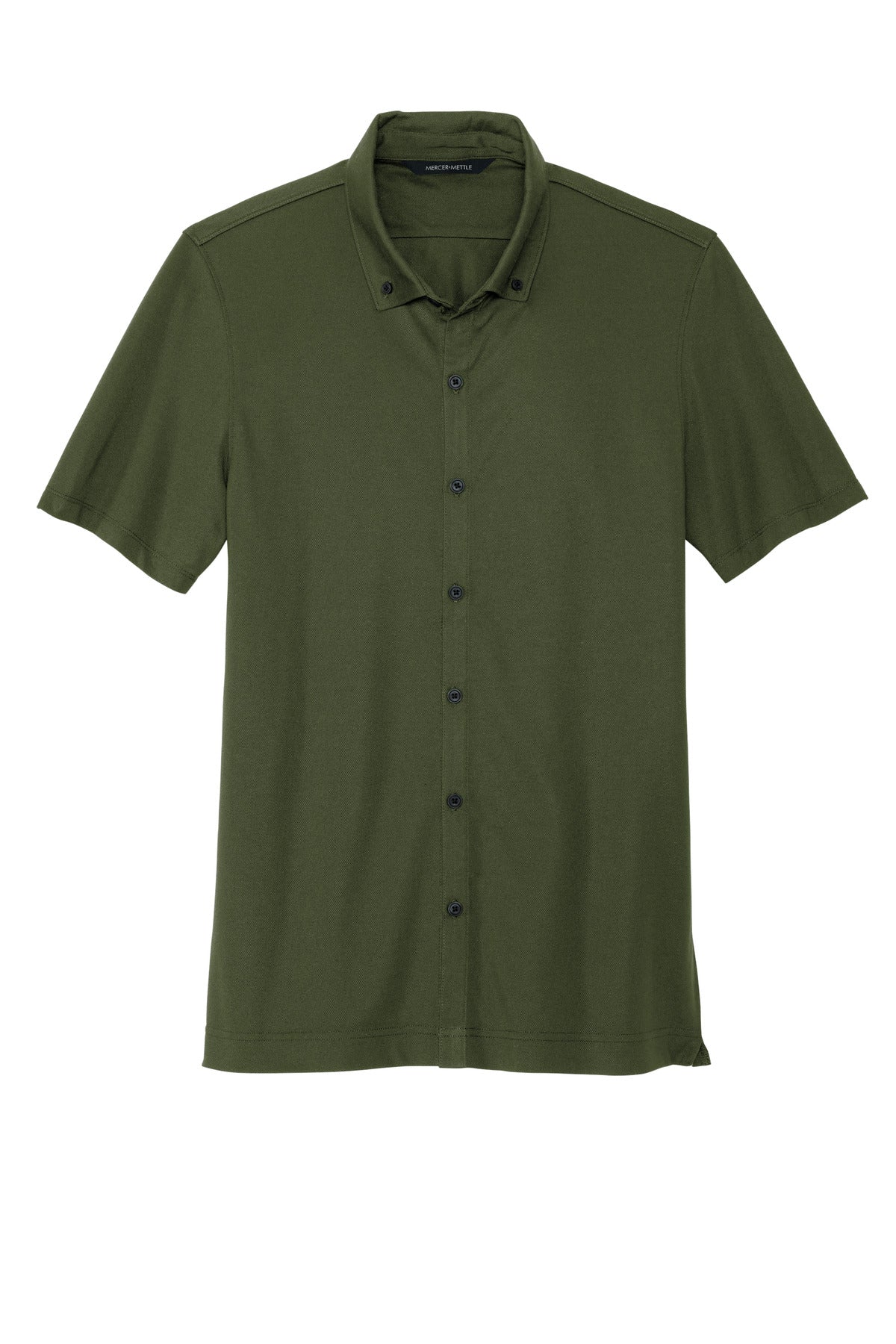 MERCER+METTLE Stretch Pique Full-Button Polo MM1006 Mens Apparel Shirts & Tops