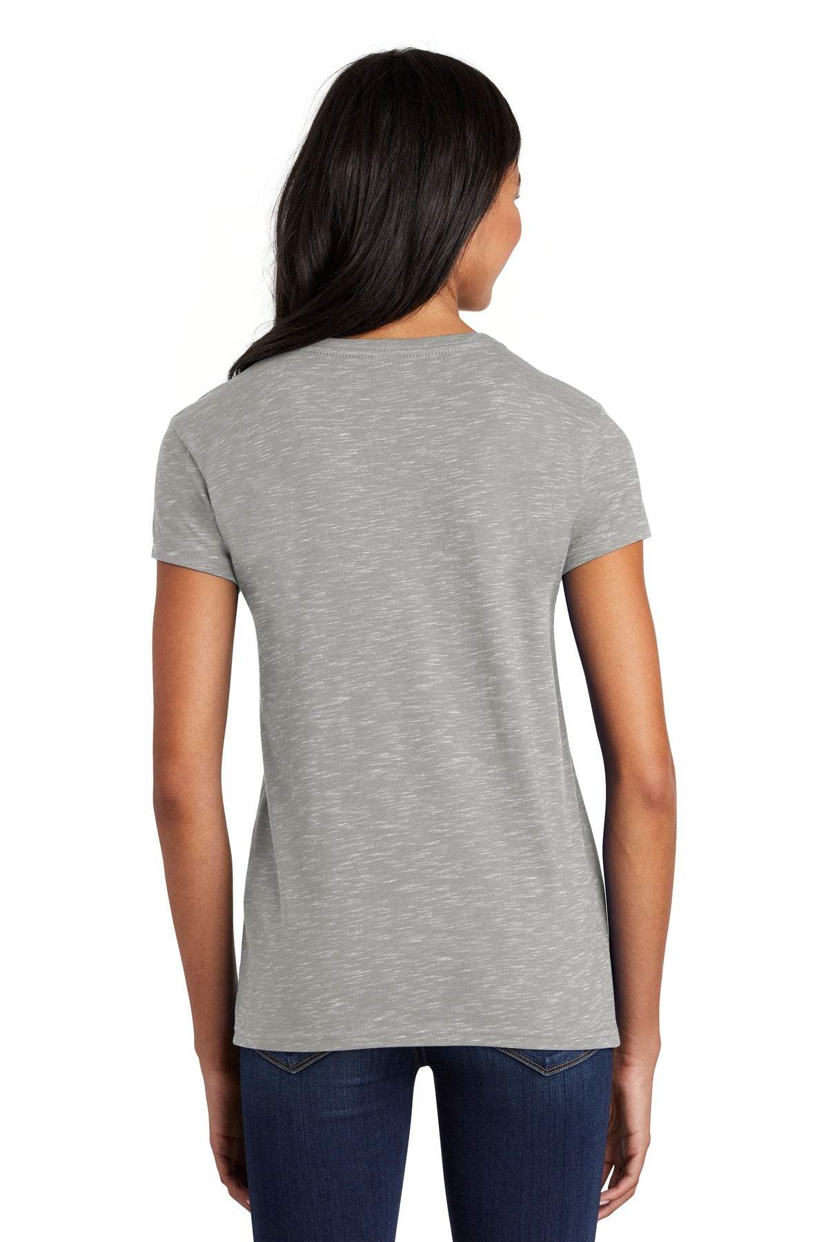 District Women's Medal V-Neck Tee. DT664 Womens Apparel Shirts & Tops